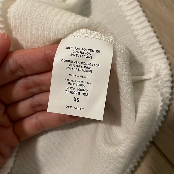 Lush White Ribbed Button-Front Top - Picture 3 of 3